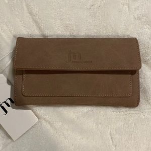 Suede wristlet